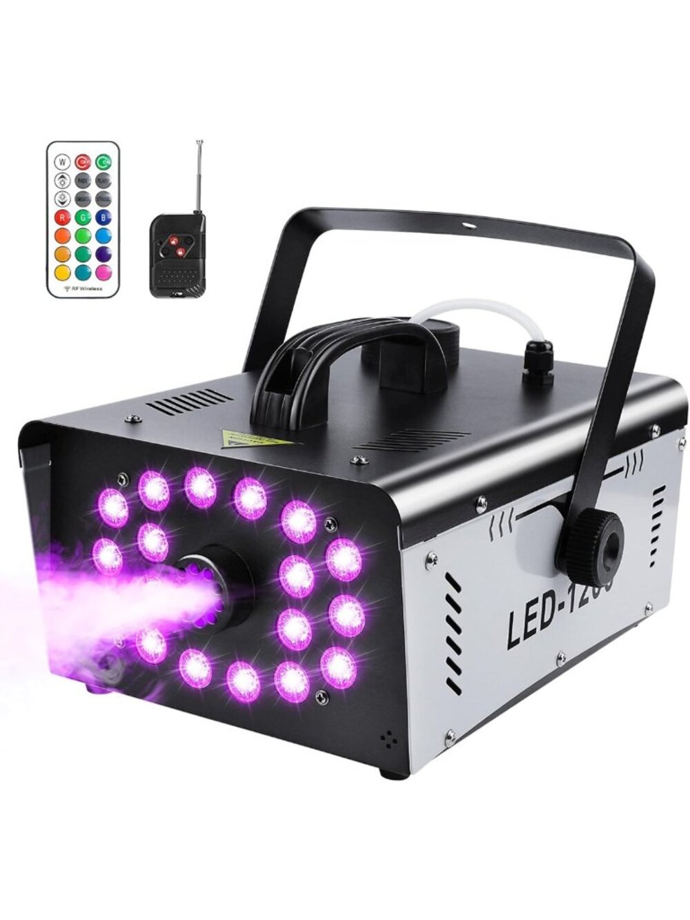 1200W Fog Machine for Halloween & Parties, Indoor/Outdoor Use with 18 Color